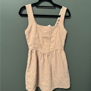 Kirious Los Angelos Beige Corset Mini Dress